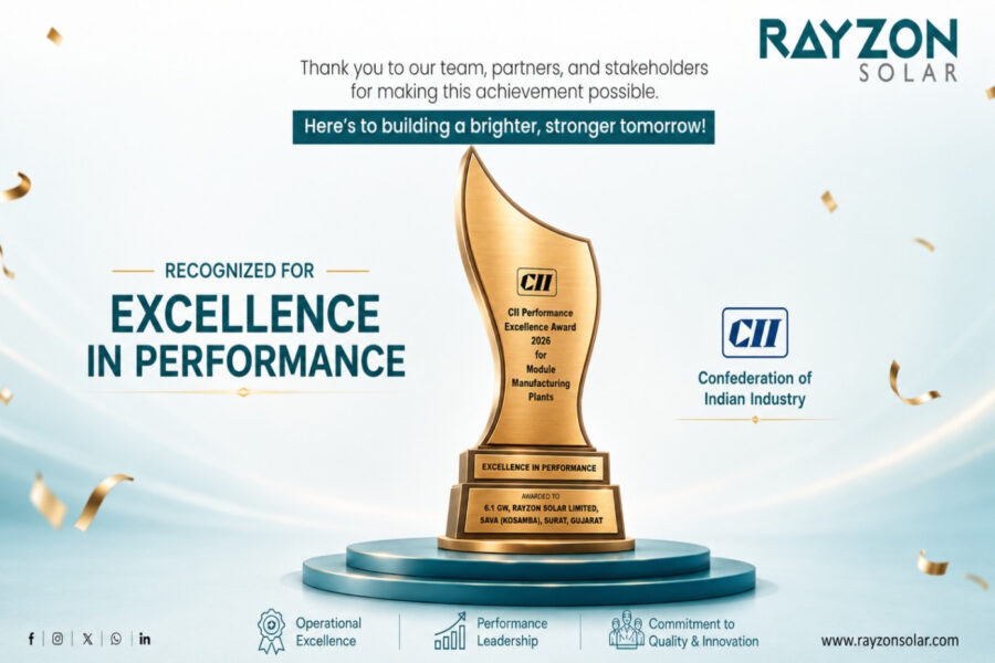 RAYZON Solar receives recognition at CII Performance Excellence Awards 26’